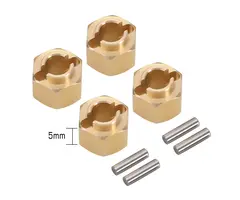 INJORA TRX4M-02-5 - INJORA 4PCS 5mm Brass Wheel Hex Hub Extenders for 1/18 TRX4M