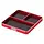 Tool-A02RD - INJORA 98x98x11mm CNC Aluminum Magnetic Screw Tray, Red