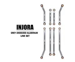 INJORA SCX24-187GL - INJORA Aluminum High Clearance 4 Links Set for 1/24 Axial SCX24 GX470, Gray