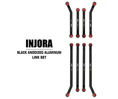 INJORA SCX24-68BK - INJORA 8PCS Aluminum High Clearance 4 Links Kit for Axial SCX24 Gladiator Power Wagon