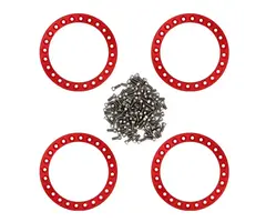 INJORA YQ-WR02RD - INJORA 4PCS CNC Aluminum Wheel Outer Beadlock Rings for 1.9" Wheel Rims
