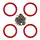 YQ-WR02RD - INJORA 4PCS CNC Aluminum Wheel Outer Beadlock Rings for 1.9" Wheel Rims