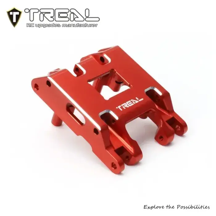 TREAL X004IOKI4N - TREAL TRX4MT Center Skid Plate Aluminum 7075 Upgrades for 1/18 TRX-4MT F-150 K10 Monster Truck, Red