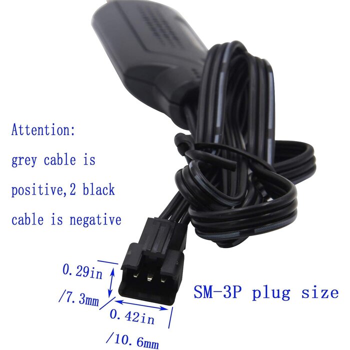 SM-3PIN-CHARGER - Blomiky 7.4V SM-3P USB Charger Cable for 7.4V 1300mAh Li-ion Battery with SM-3P Plug / 7.4V SM-3P 2