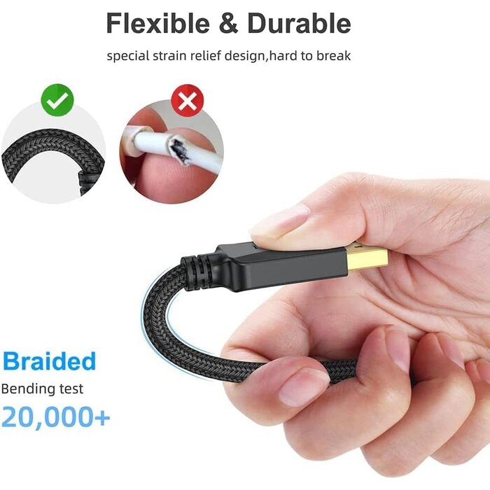 DP2HDMI-10FT - UV-CABLE DisplayPort to HDMI Cable 10 feet, 4K Display Port DP to HDMI HDTV Cord Adapter Male to Male for Audio &Video for TV, Computer, Monitor, Projector and More-Black Braided