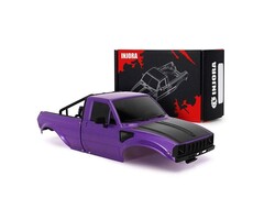 INJORA IR60-PU - INJORA IR60 Pickup Hard Body with Bed Rack for 1/18 TRX4M Defender Bronco, Purple