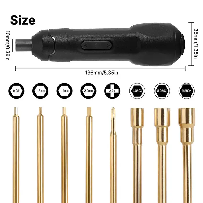 INJORA Tool-LSD59-60 - INJORA Mini Cordless Electric Screwdriver Set for 1/18 1/24 RC Crawler