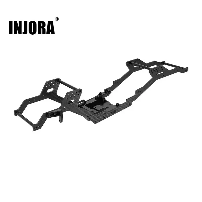 INJORA TRX4-006 - INJORA 313/324mm Wheelbase LCG Carbon Fiber Chassis Kit Frame Girder for 1/10 RC Crawler TRX4 Upgrade Parts