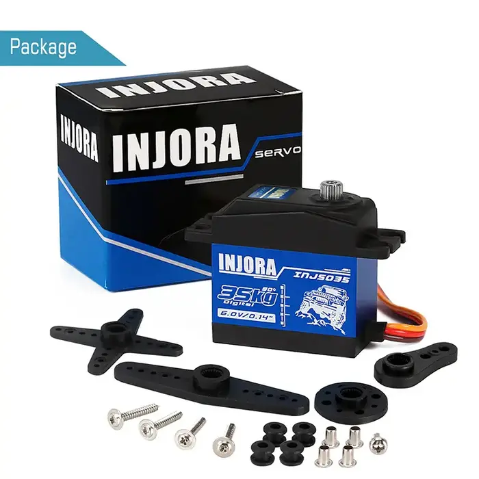 INJORA INJS035 - INJORA INJS035 35KG Large Torque Waterproof Metal Gear Digital Servo (90 Degree) for  1/10 RC