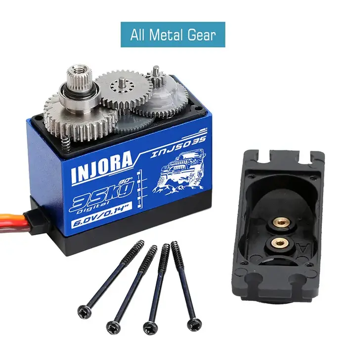 INJORA INJS035 - INJORA INJS035 35KG Large Torque Waterproof Metal Gear Digital Servo (90 Degree) for  1/10 RC