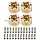 JH12-12-4 - INJORA +12mm Heavy Brass Wheel Hex Hub Extenders Adapters for 12mm 1.9 2.2 Beadlock Wheel Rims