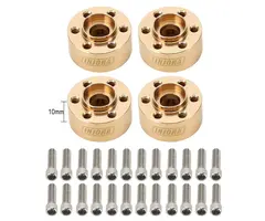INJORA JH12-10-4  - INJORA +10mm Heavy Brass Wheel Hex Hub Extenders Adapters for 12mm 1.9 2.2 Beadlock Wheel Rims