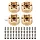 JH12-10-4  - INJORA +10mm Heavy Brass Wheel Hex Hub Extenders Adapters for 12mm 1.9 2.2 Beadlock Wheel Rims
