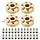 JH12-6-4  - INJORA +6mm Heavy Brass Wheel Hex Hub Extenders Adapters for 12mm 1.9 2.2 Beadlock Wheel Rims