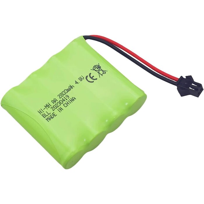 4.8V-2800mAh-SM-2P - 4.8V 2800mAh AA Rechargeable Battery with SM-2P Plug and USB Charging Cable for SY-E511 RC Excavator Truck Engineering Vehicle E562 TD141 RC Remote Control Car Toy Car Spare Battery