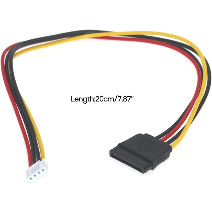 F/SATA15P-F/4P-ITX - JAGTRADE Power Cable SATA15P Female to 4P Female ITX Power Cord Wire Converter Cable for SATA Hard Drives Power Red Wire for 5v Power Supply