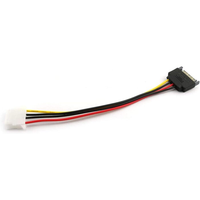 M/SATA-IDE-MLX-F/4PHDD - RLECS SATA Male to IDE Molex 4Pin Female HDD Extension Power Adapter Cable 15 Pin 20cm for Serial ATA Hard Drives and CD ROM Drives