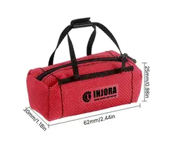 INJORA INA-90RD - INJORA Polyester Mini Sport Travel Bag for 1/18 1/24 RC Crawler TRX4M SCX24 AX24 FCX24 Upgrade, Red