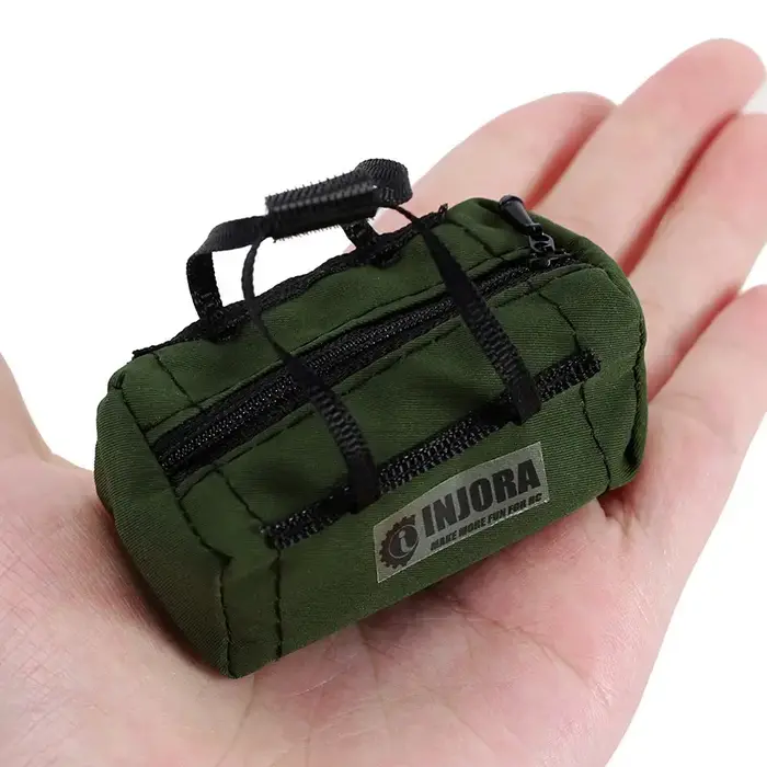 INJORA INA-90OL - INJORA Polyester Mini Sport Travel Bag for 1/18 1/24 RC Crawler TRX4M SCX24 AX24 FCX24 Upgrade, Green
