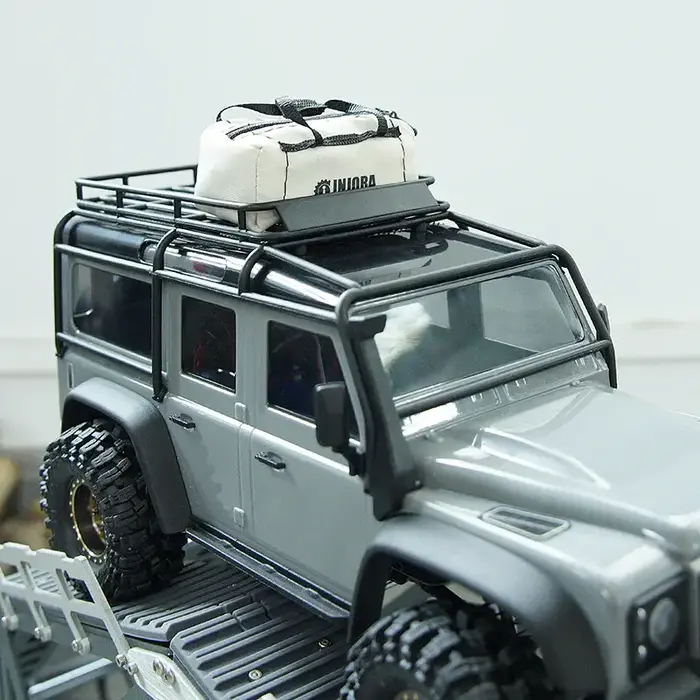 INJORA INA-90KH - INJORA Polyester Mini Sport Travel Bag for 1/18 1/24 RC Crawler TRX4M SCX24 AX24 FCX24 Upgrade, White