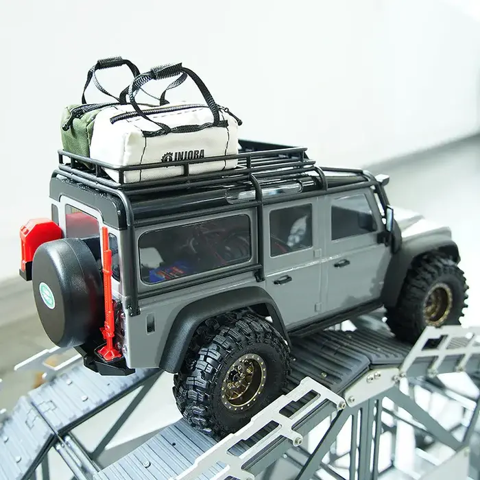 INJORA INA-90KH - INJORA Polyester Mini Sport Travel Bag for 1/18 1/24 RC Crawler TRX4M SCX24 AX24 FCX24 Upgrade, White