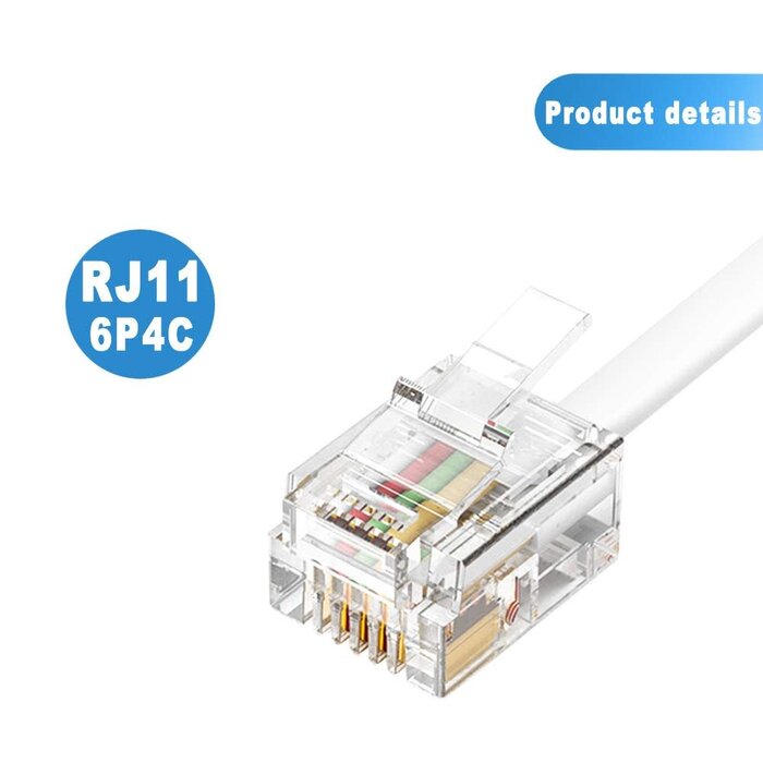 RFAdapter - Telephone Splitter, RJ11 Male to Female Two Way Phone Line Splitter Converter Cable
