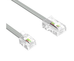 6ft Telephone RJ11 6P4C to RJ45 8P8C Connector Plug Cable for Landline Telephone