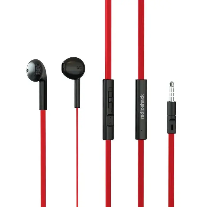 3304255 - RadioShack 3.5mm Wired Stereo Headphones, Red