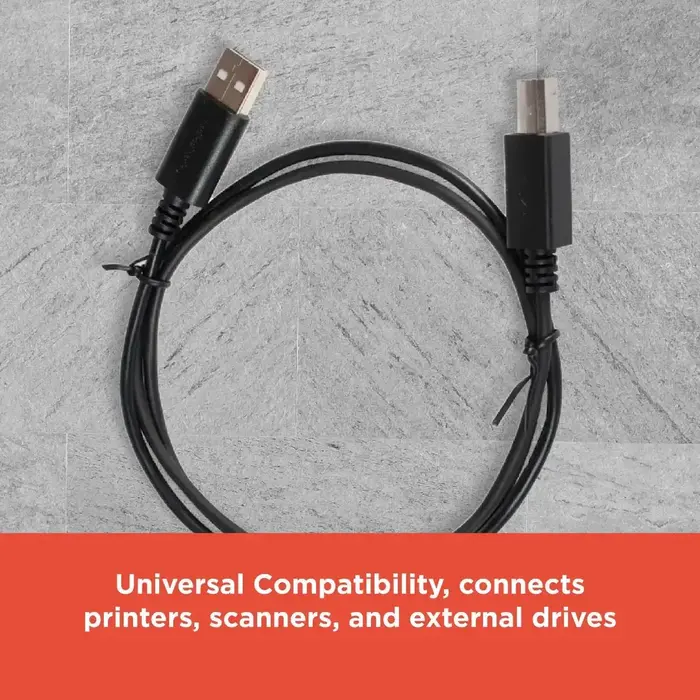 2605039  - RadioShack USB 2.0 Male A to Male B Cable, 6ft