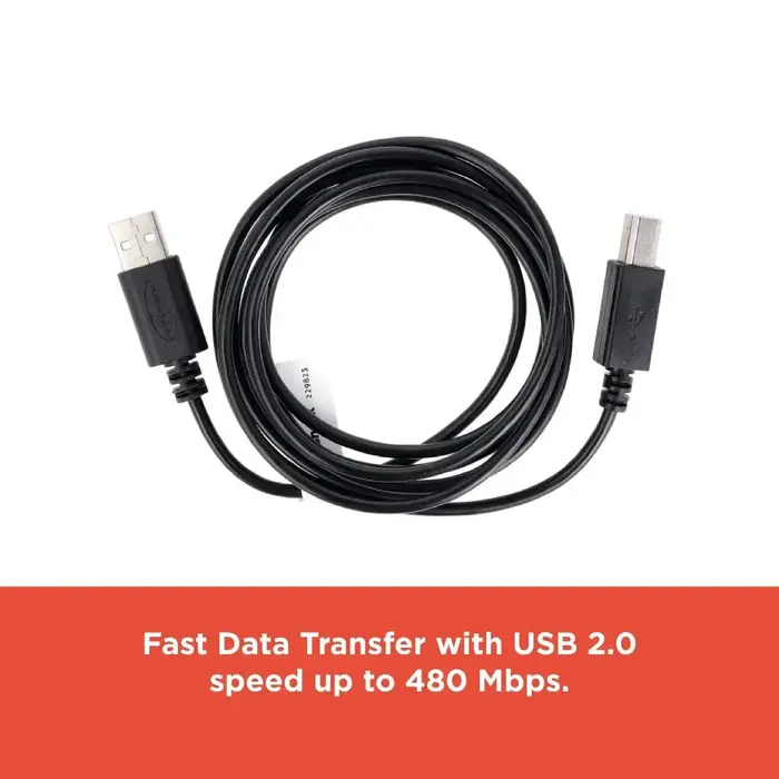 2605039  - RadioShack USB 2.0 Male A to Male B Cable, 6ft