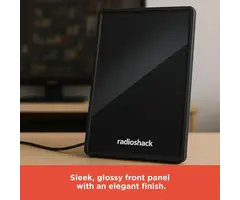 RadioShack 1503307 - RadioShack Amplified Indoor TV Antenna, 40 Mile Range, Full HD and digital TV signals, VHF and UHF signals