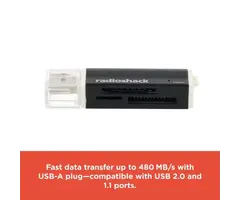 2733315 - RadioShack SD Card Reader for PC USB 2.0, Dual USB ports