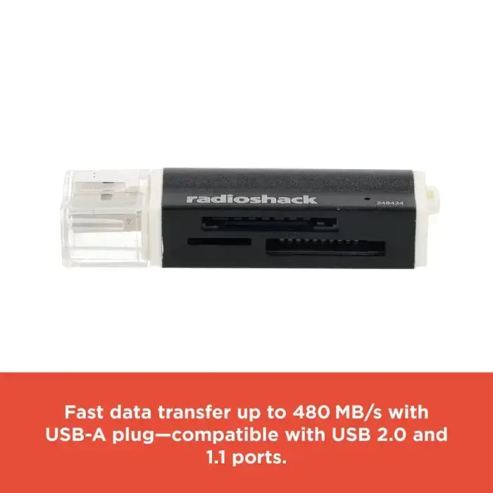 2733315 - RadioShack SD Card Reader for PC USB 2.0, Dual USB ports