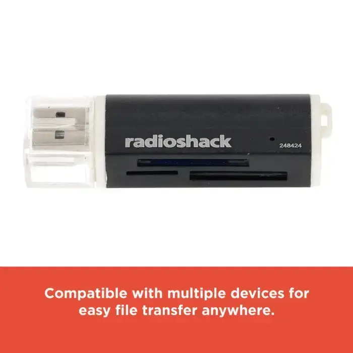 2733315 - RadioShack SD Card Reader for PC USB 2.0, Dual USB ports