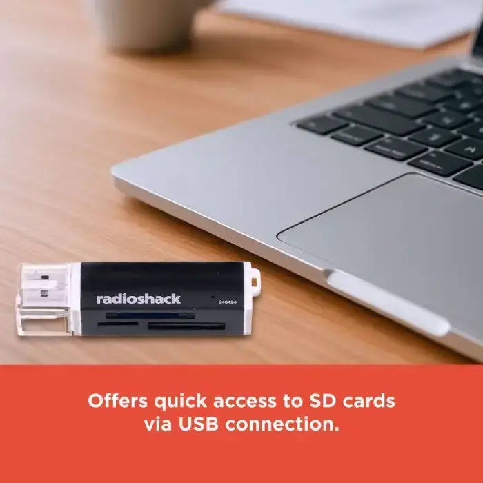 2733315 - RadioShack SD Card Reader for PC USB 2.0, Dual USB ports