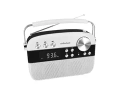 RadioShack 1202267 - RadioShack AM/FM 2-Band Vintage Radio with Bluetooth Function and USB/TF ports White