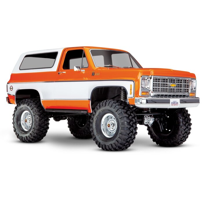Traxxas TRX-4 1979 Chevrolet Blazer Clipless, 1/10 Scale 4X4 Trail Truck, Fully-Assembled, Waterproof electronics, Ready-To-Drive®, with TQi™ 2.4GHz 4-channel Radio System, XL-5 HV Speed Control, Hi/Low Transmission, Remote Locking Differentials, an