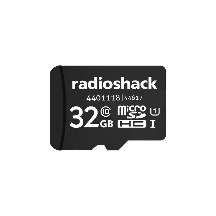 4401118 - RadioShack Micro SDHC Memory Card 32GB Class 10, U1, V30, Data Transfer Speeds up to 100MB/s, with adapter