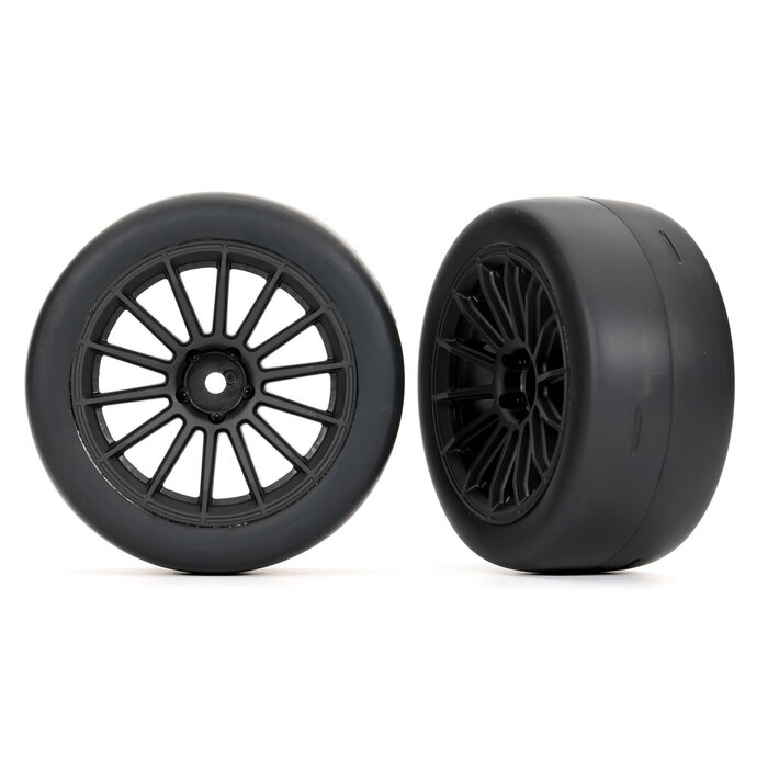 Traxxas 9374 - 2.0" Black Front Wheels & Response Tires (2)