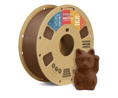 OVPLA-MATTE-CHOCO - OVERTURE Chocolate Matte PLA 3D Printer Filament 1.75mm, Matt Surface & Low Warping Filament 1kg Spool (2.2 lbs), Accuracy +/- 0.02 mm, Fit Most FDM Printers (Matte Chocolate)
