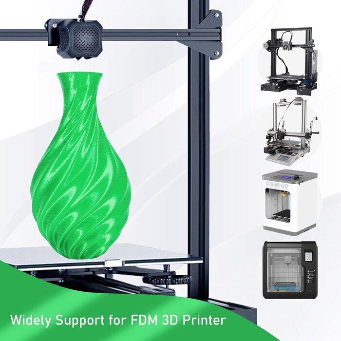 MIKA3D MIKA3D-SILK-GREEN - MIKA3D Silk Shiny Luster Dark Green PLA 3D Printing Filament, 1KG 2.2Lbs 1.75mm 3D Print Material with High Diameter Accuracy, Neatly Wound Silk PLA Widely Support for FDM 3D Printers
