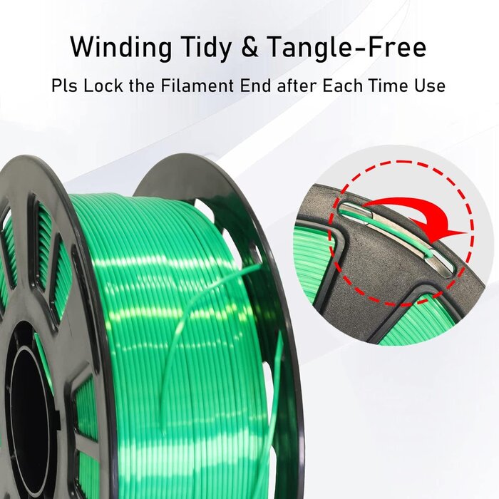 MIKA3D MIKA3D-SILK-GREEN - MIKA3D Silk Shiny Luster Dark Green PLA 3D Printing Filament, 1KG 2.2Lbs 1.75mm 3D Print Material with High Diameter Accuracy, Neatly Wound Silk PLA Widely Support for FDM 3D Printers