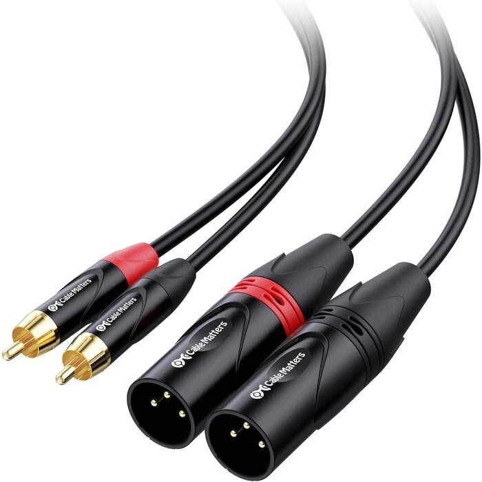 M/XLR2M/RCA-6FT - Cable Matters Dual RCA to XLR Unbalanced Interconnect Cable - 6ft, XLR to RCA Cable, Male to Male