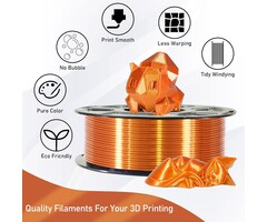 MIKA3D MIKA3D Shiny Silk Copper, 1.75mm 3D Printer Filament, Spool 0.5kg