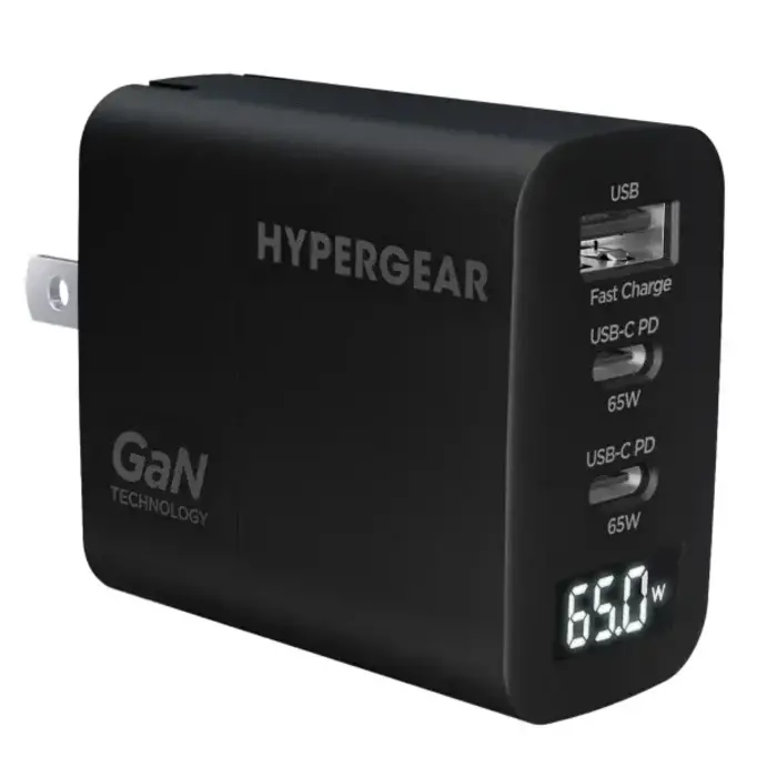 65-Watt PD 3.0 3-Port GaN Fast Charging USB Adapter