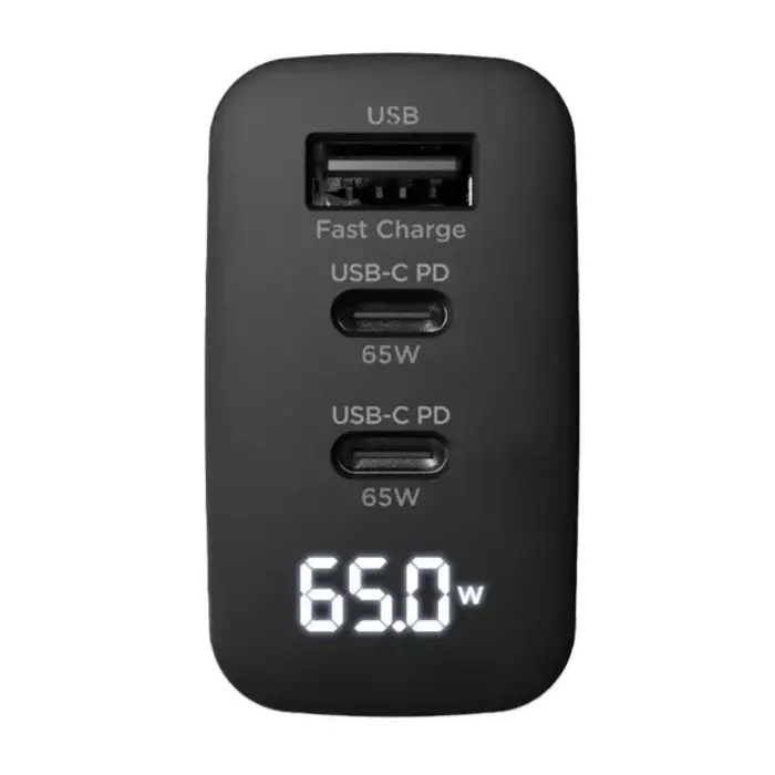 65-Watt PD 3.0 3-Port GaN Fast Charging USB Adapter