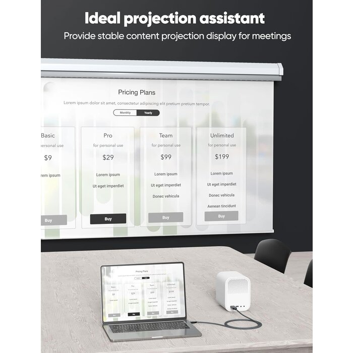 USB-C to HDMI Cable 4K [Anti-Interference Gold-Plated Plugs] 6FT Aluminum Type-C to HDMI Cord Thunderbolt 3/4 Compatible for MacBook Pro/Air, iMac, iPad Pro, Galaxy S8 to S23, Surface, Dell, HP