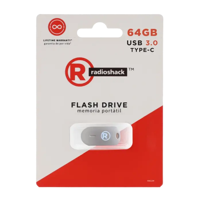 RadioShack JumpDrive® 64GB USB 3.1 Dual Drive with USB-C® and USB-A Connectors (64 GB)