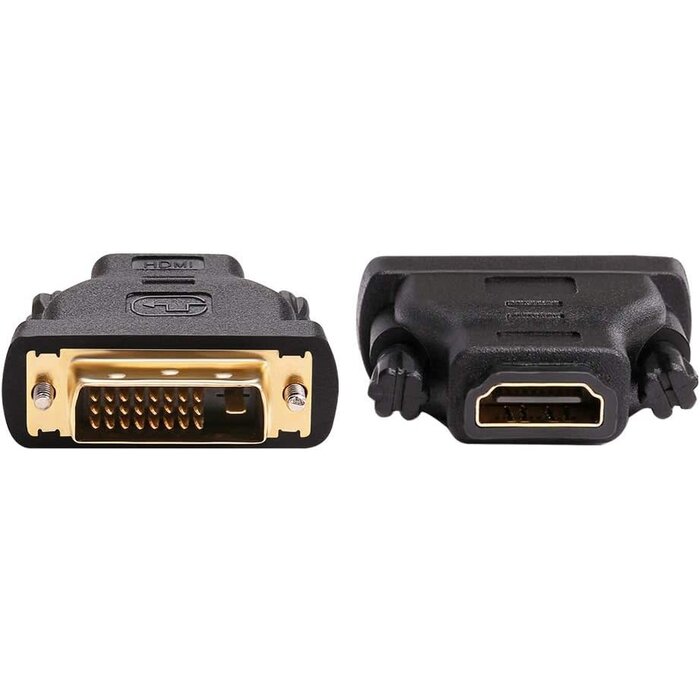 CB0228 - DTech DVI to HDMI Adapter DVI Male to HDMI Female Bi-Directional DVI-D Port Converter 4K 1080P Gold Plated Connector