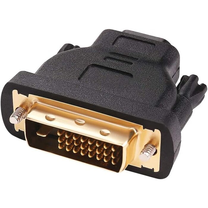 CB0228 - DTech DVI to HDMI Adapter DVI Male to HDMI Female Bi-Directional DVI-D Port Converter 4K 1080P Gold Plated Connector